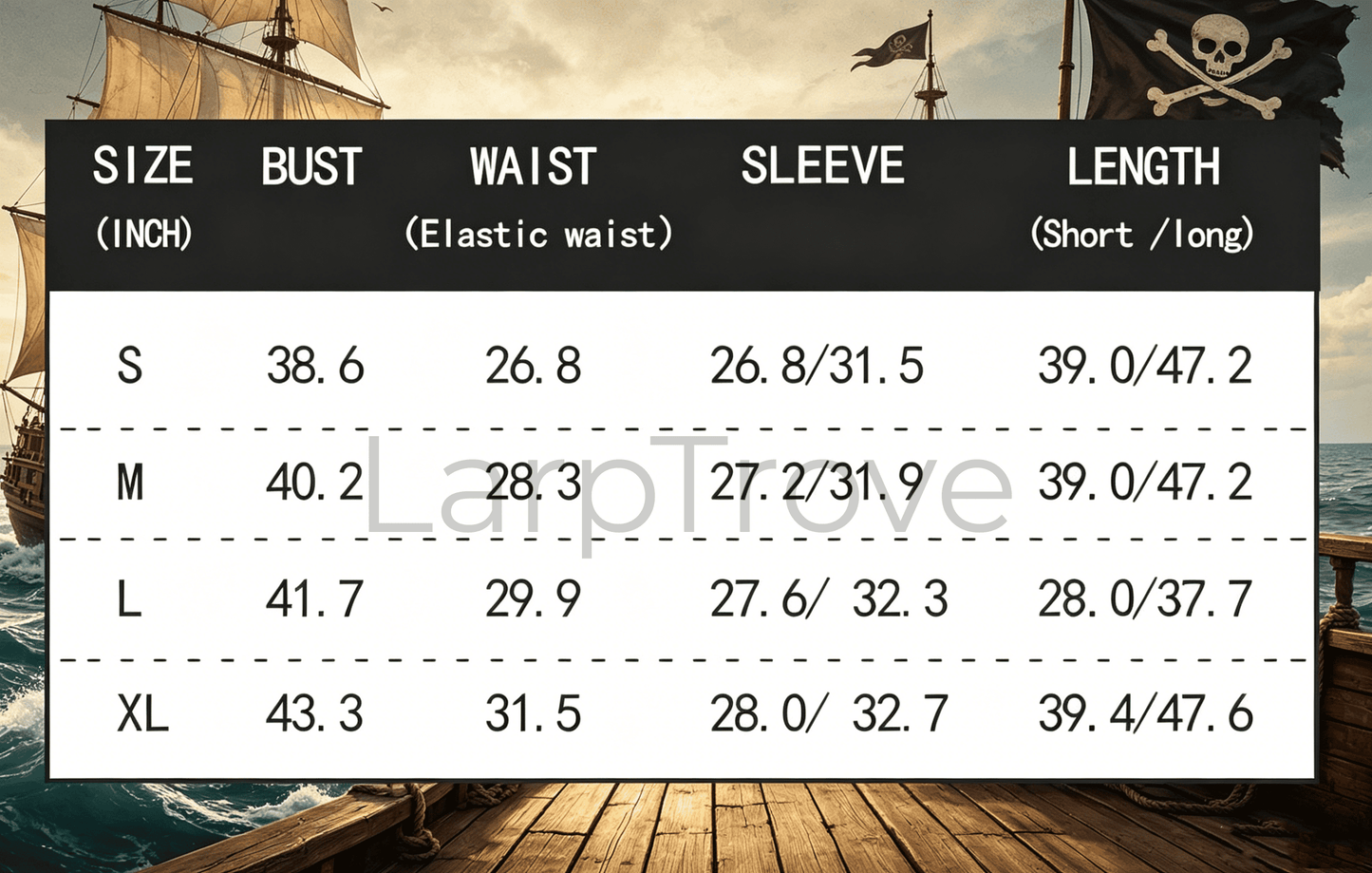 Pirate Set Renaissance Dress