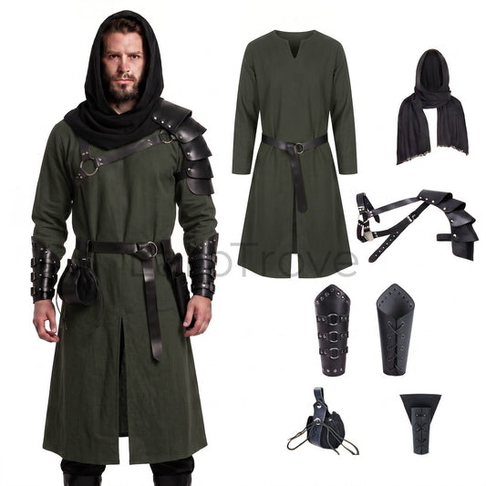 Men's Medieval Viking Rogue Costume Set
