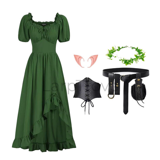 Women Corset Dress High Low Irregular Ruffle Maxi Dress