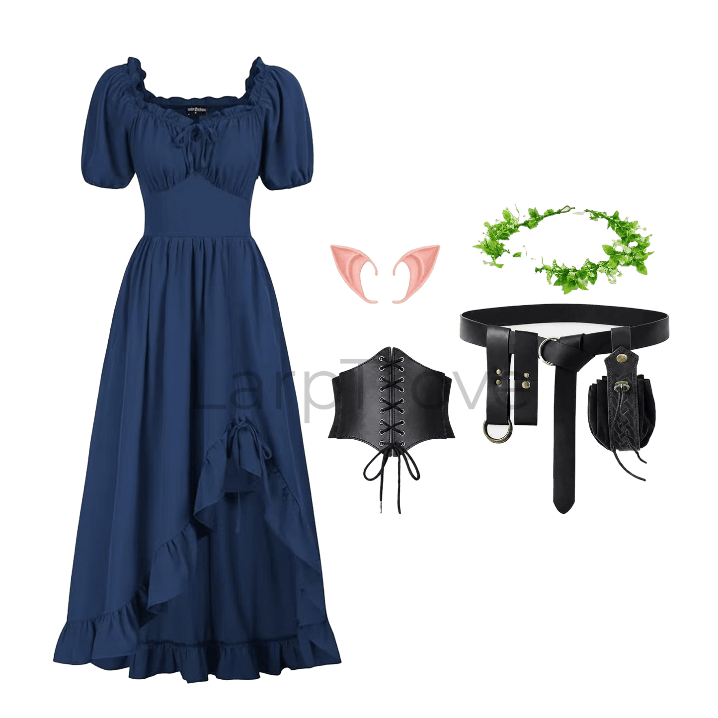 Women Corset Dress High Low Irregular Ruffle Maxi Dress