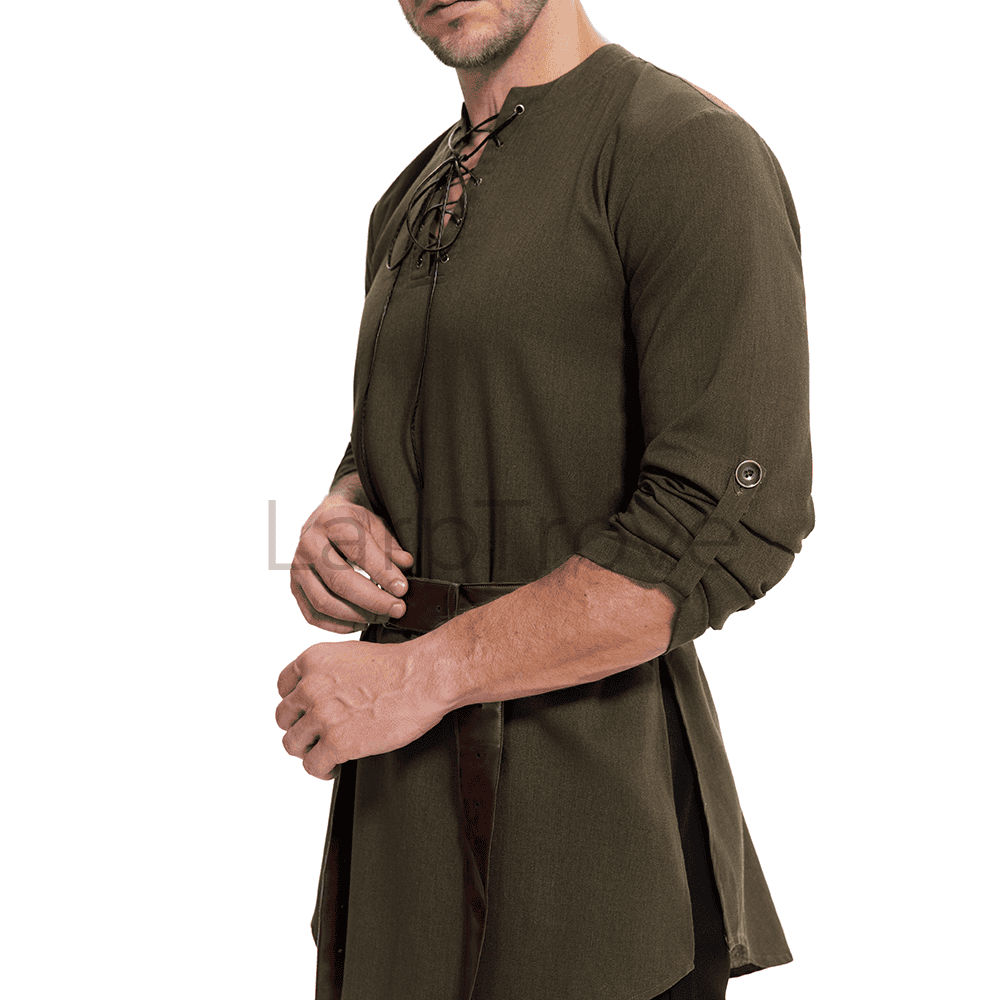 Men's Medieval Pirate Shirt with Belt