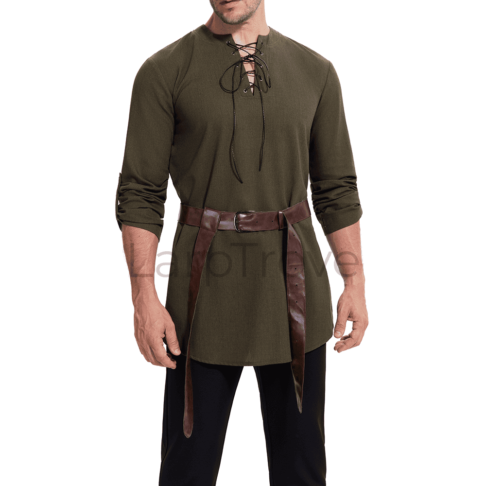 Men's Medieval Pirate Shirt with Belt