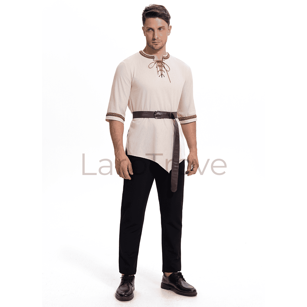 Men's Medieval Tunic Renaissance Pirate with Belt