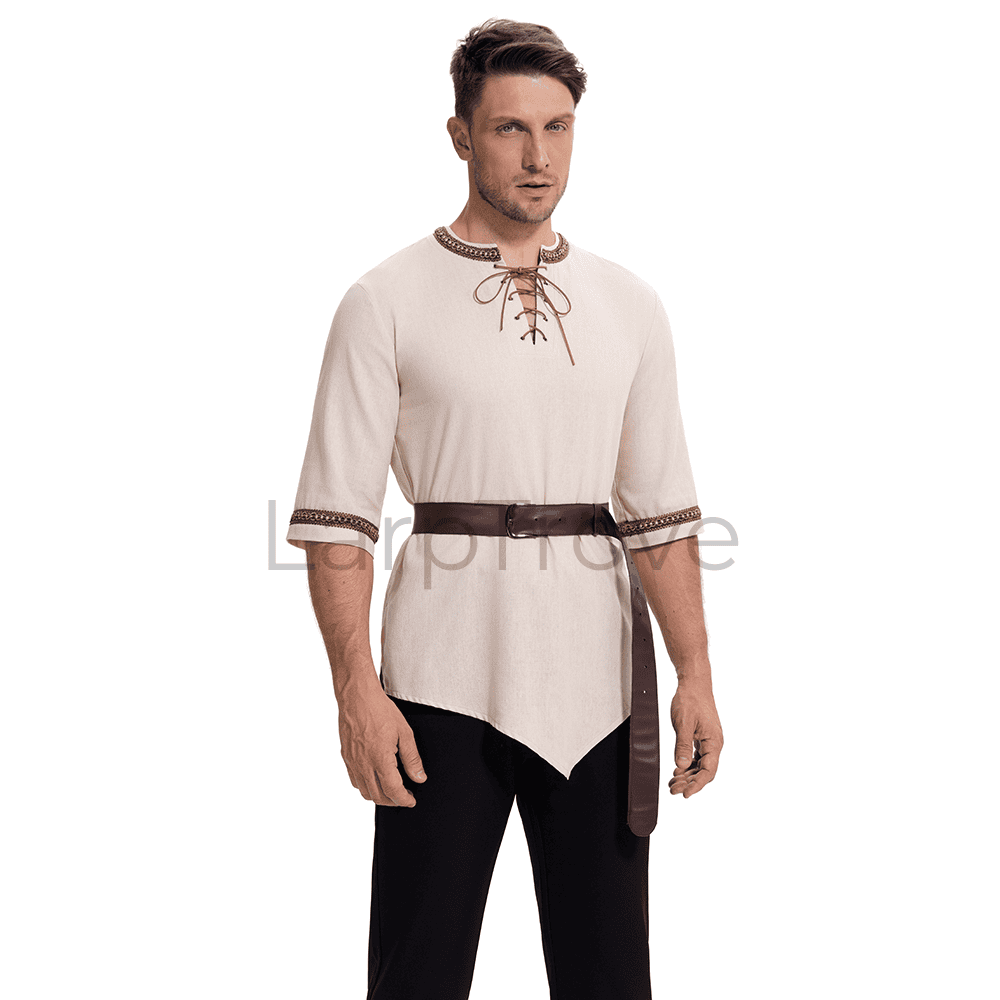 Men's Medieval Tunic Renaissance Pirate with Belt
