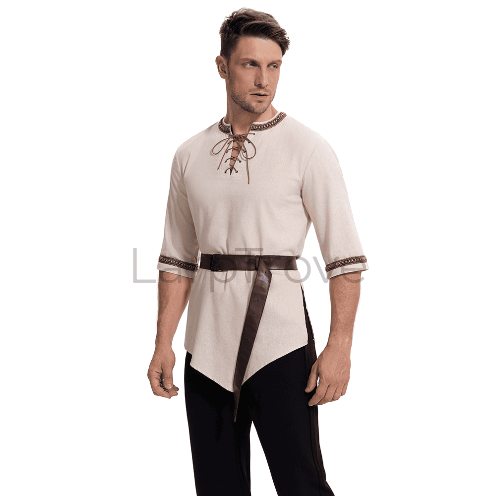 Men's Medieval Tunic Renaissance Pirate with Belt