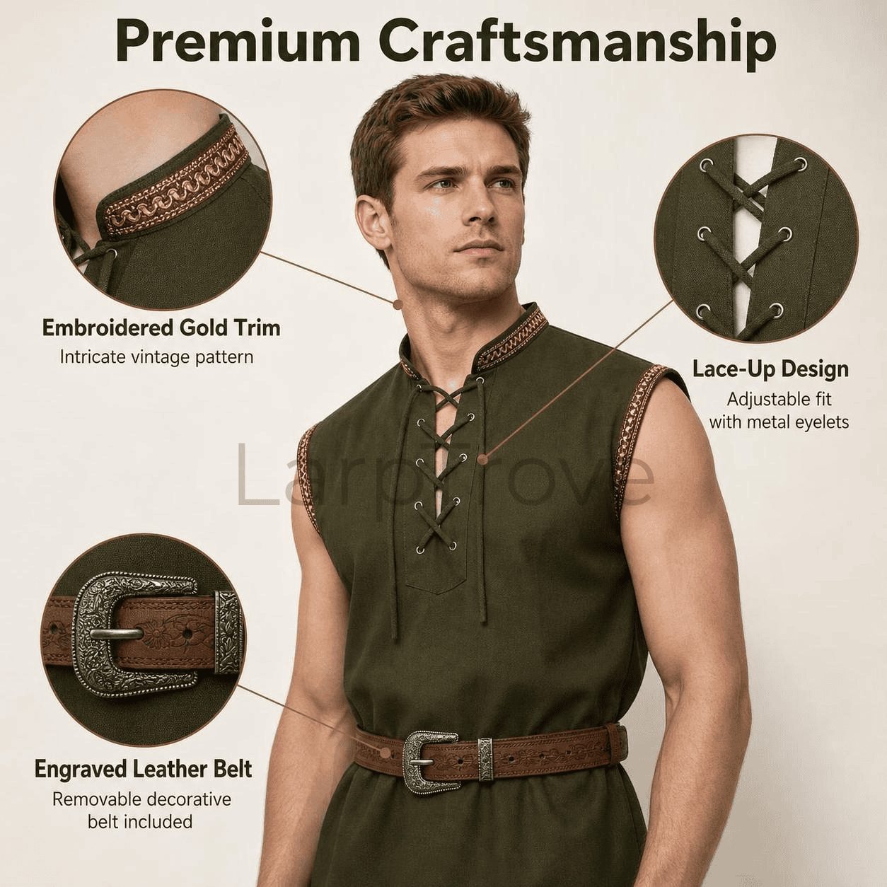Men's Medieval Tunic Renaissance Costume Top