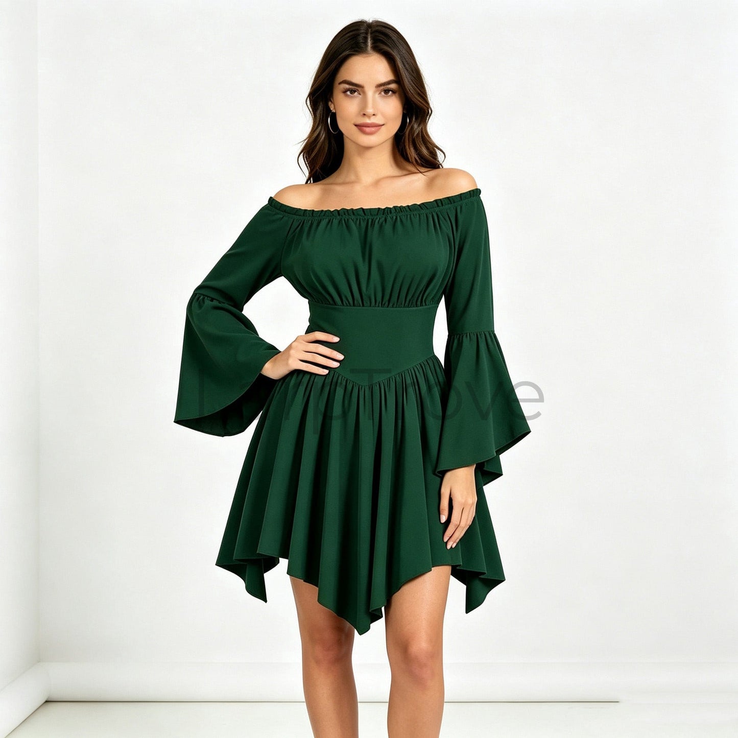 Renaissance Fairy Bell Sleeve Dress
