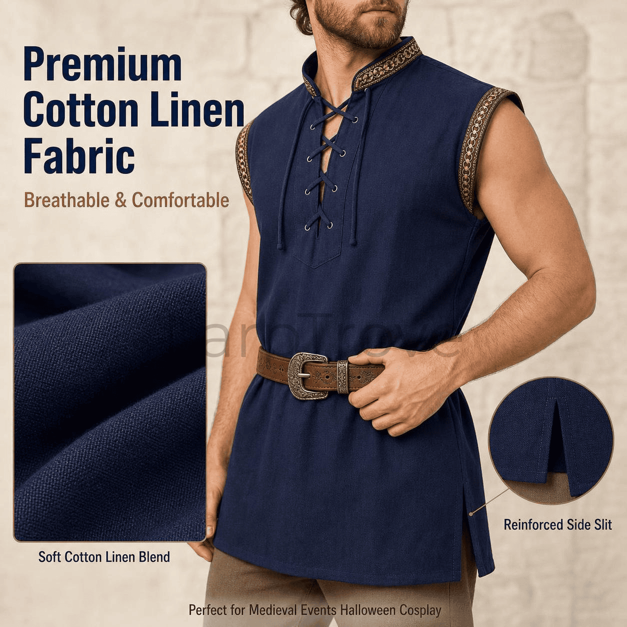 Men's Medieval Tunic Renaissance Costume Top