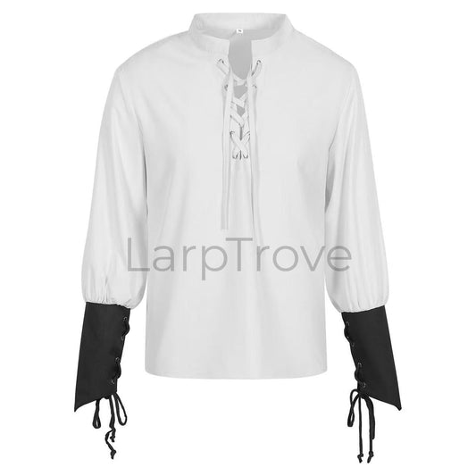 Men Pirate Shirt Medieval Viking Costume