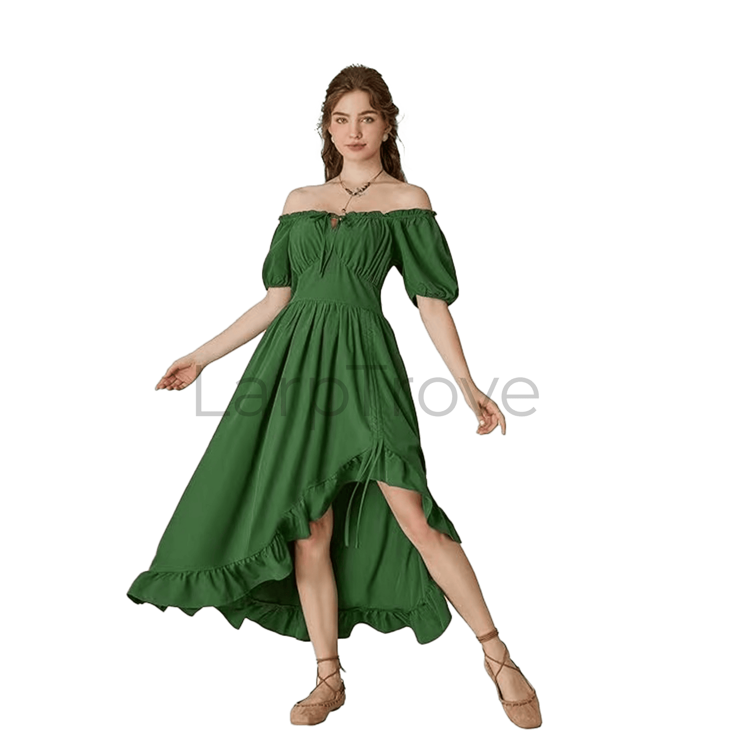 Women Corset Dress High Low Irregular Ruffle Maxi Dress
