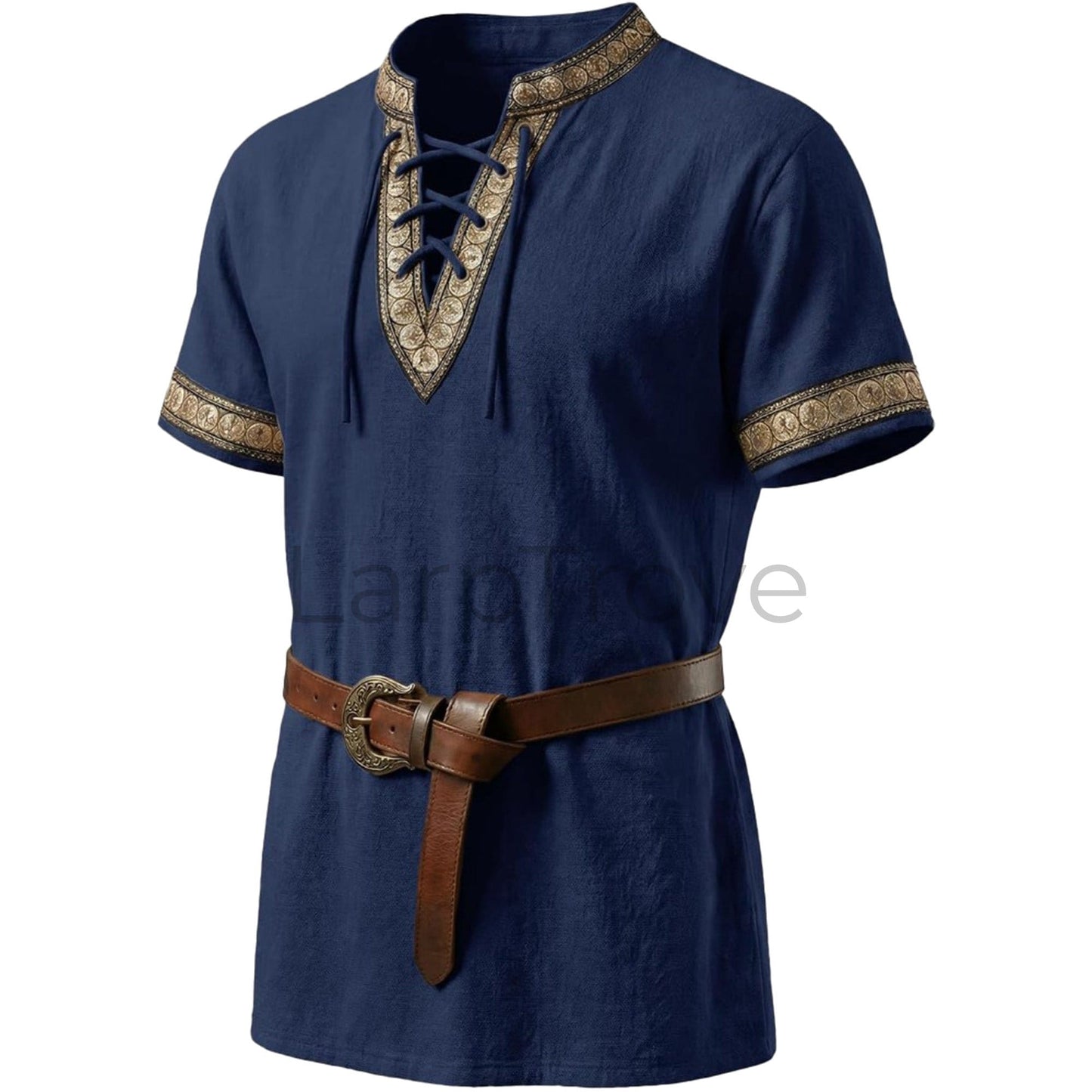 Medieval Inspired Short Sleeve Lace Up Tunic