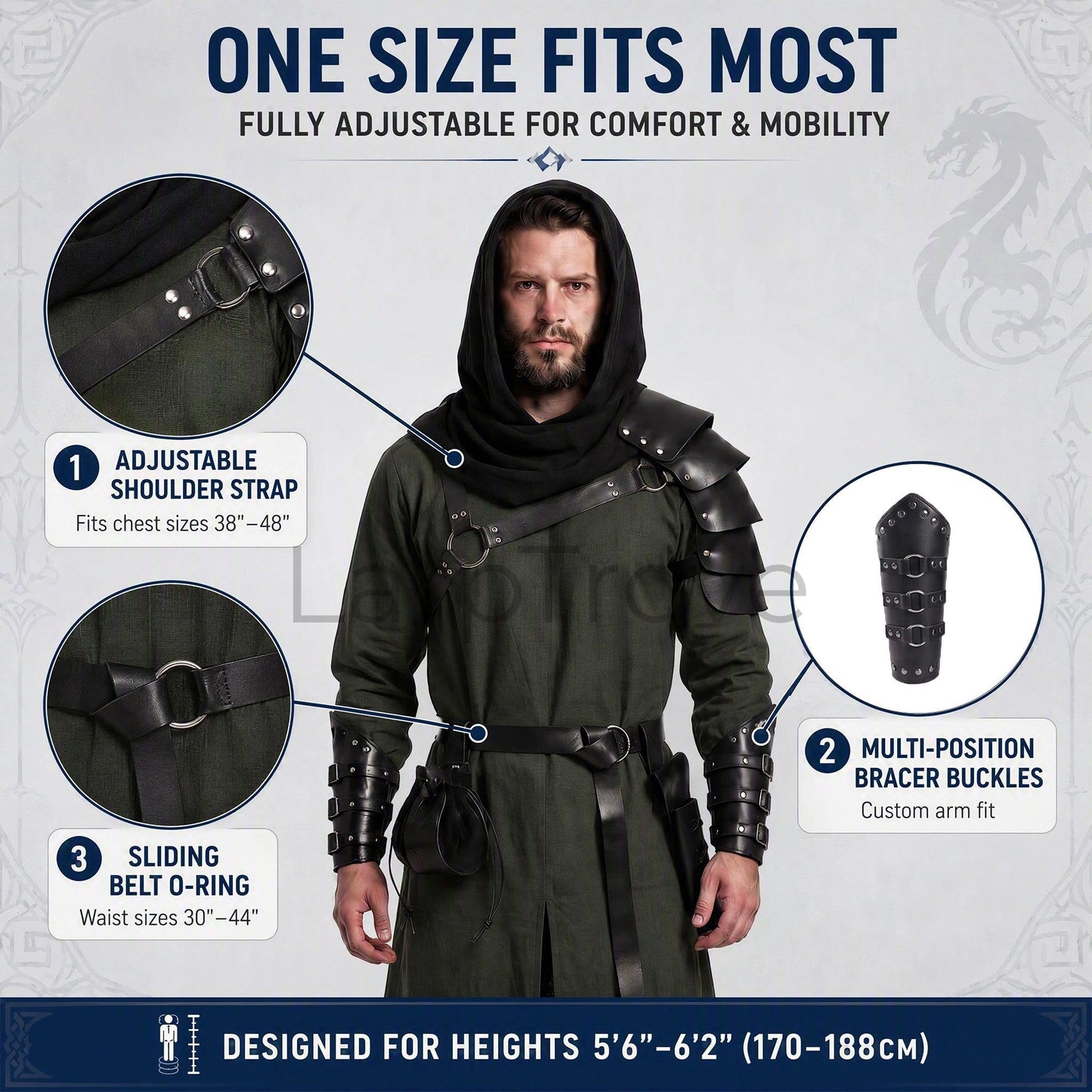 Men's Medieval Viking Rogue Costume Set
