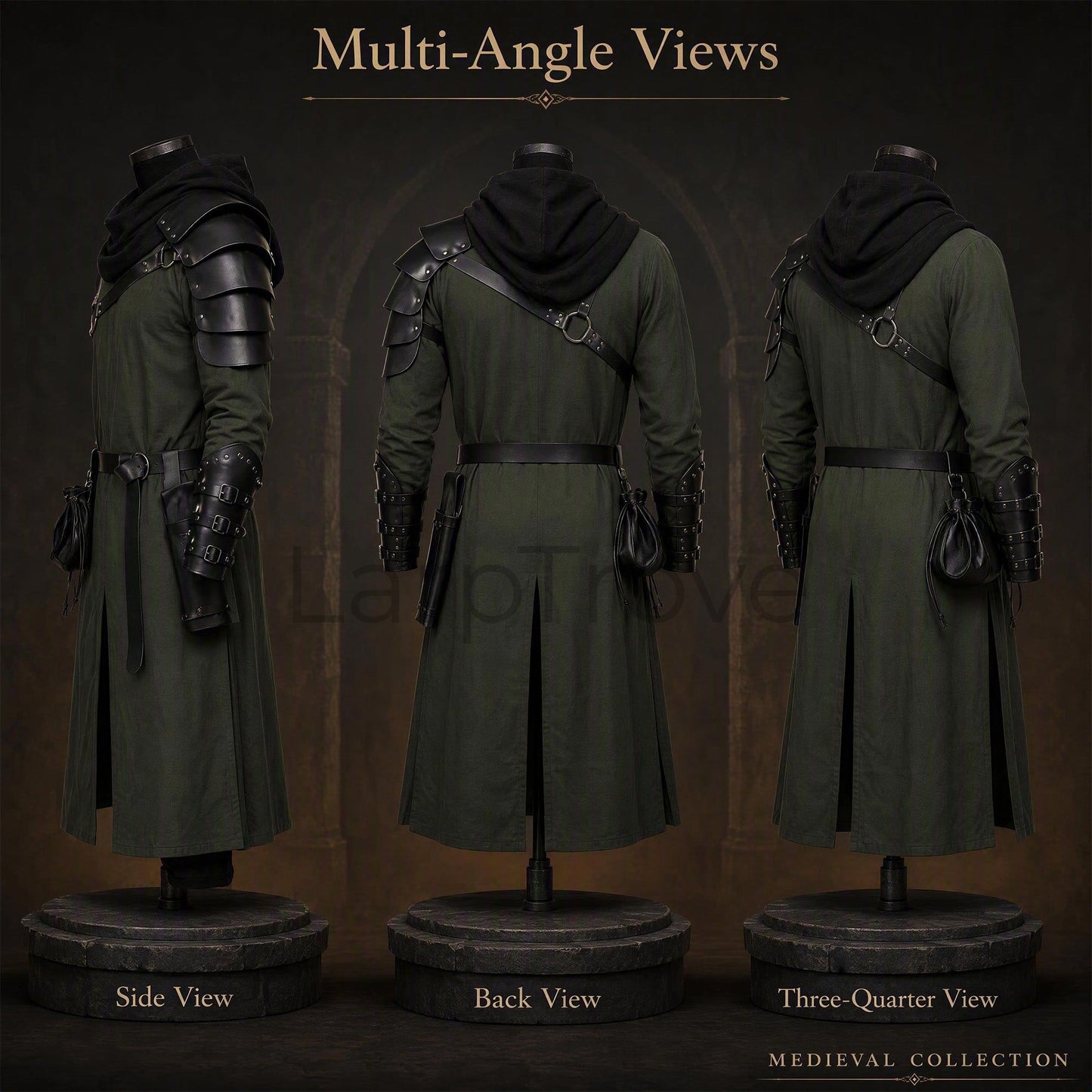 Men's Medieval Viking Rogue Costume Set