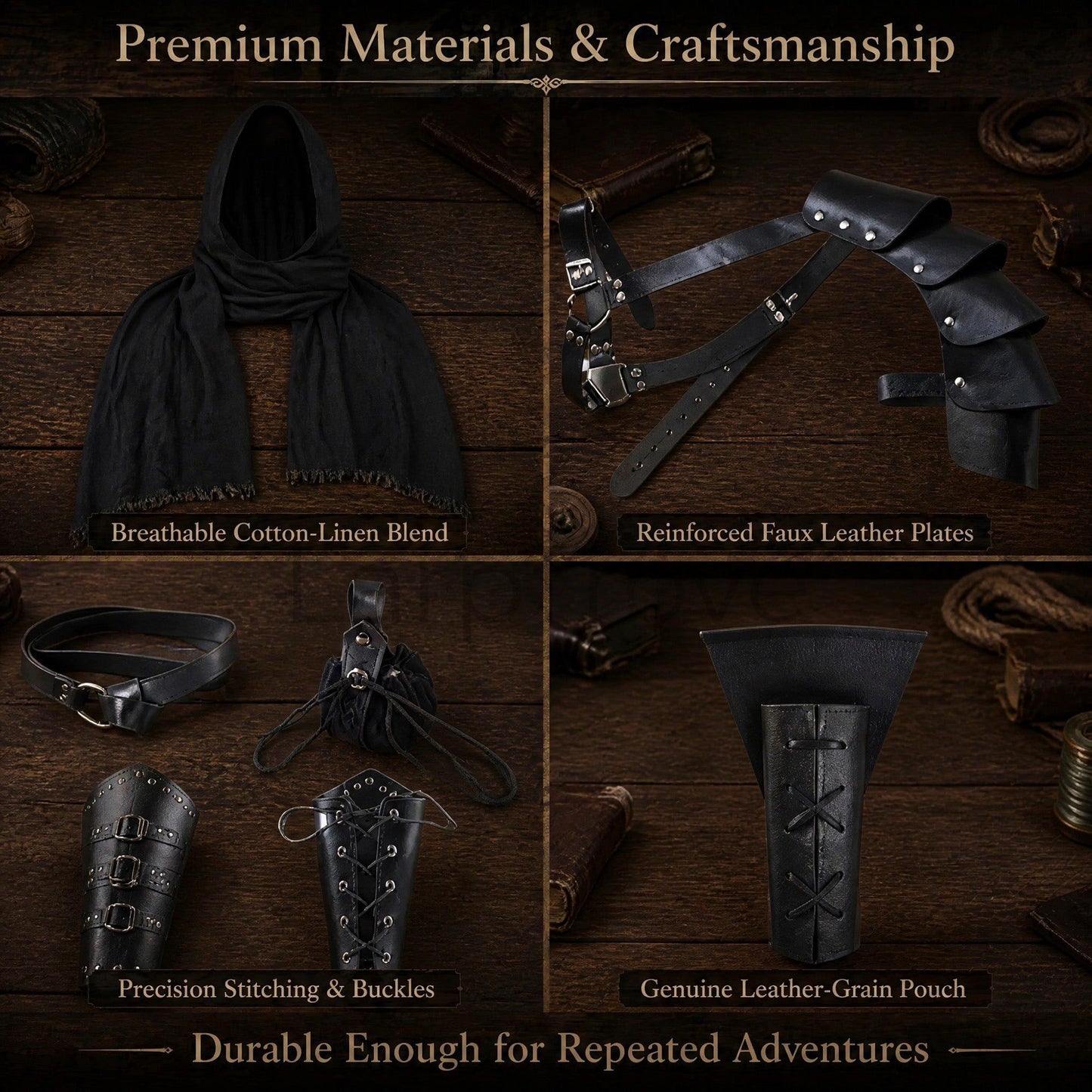 Men's Medieval Viking Rogue Costume Set