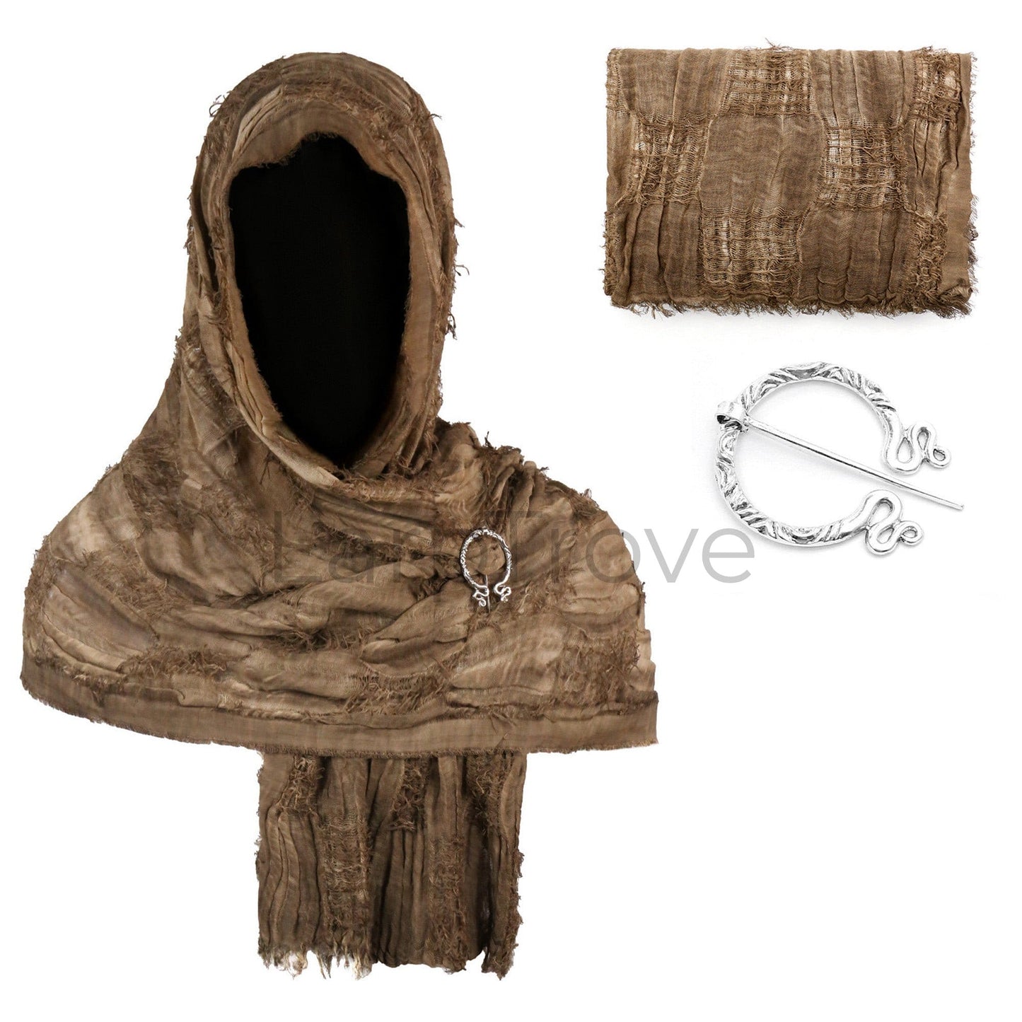 Medieval Scarf Cowl Hood Accessories Set