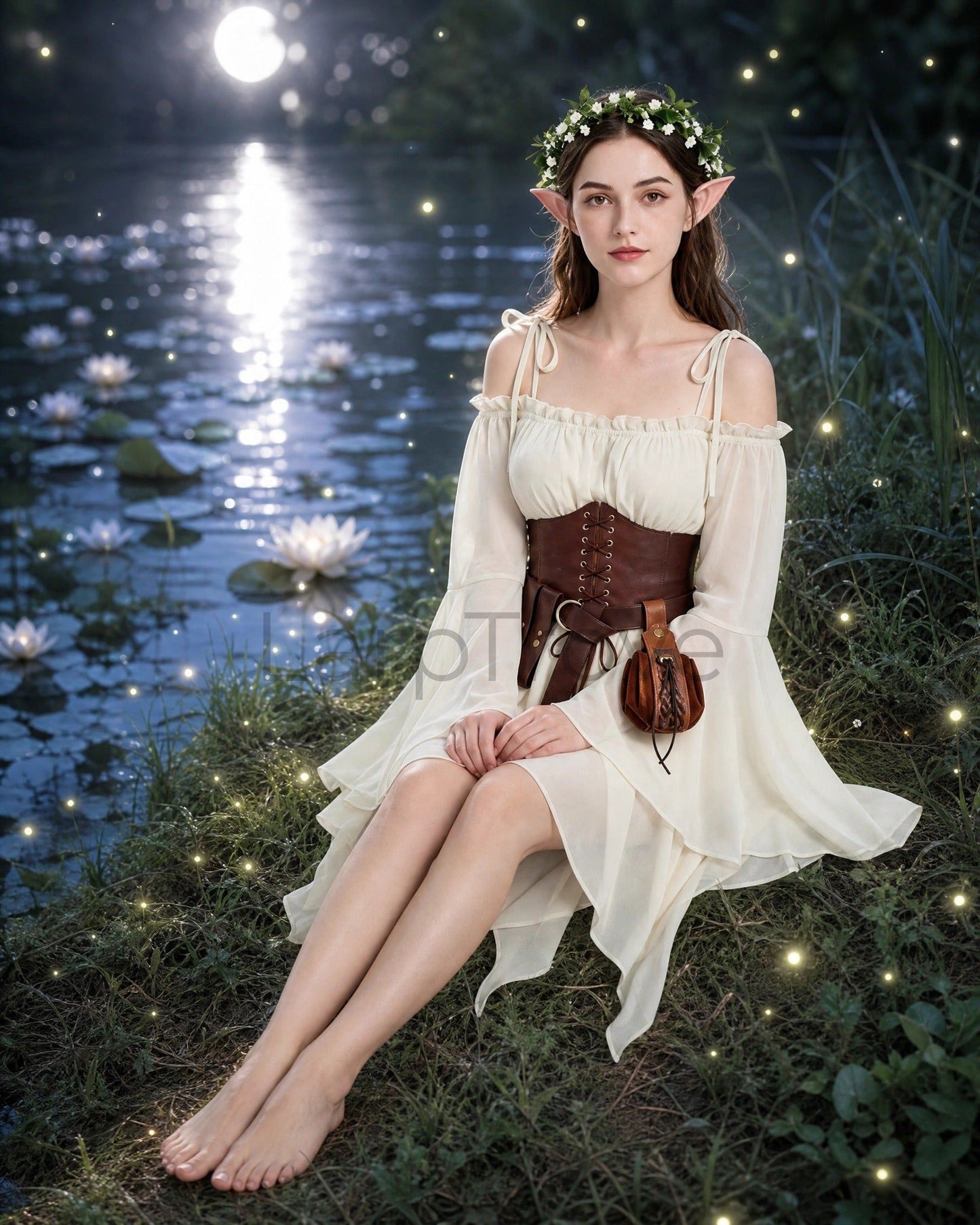 Women's Fairy Elf Medieval Dress Set