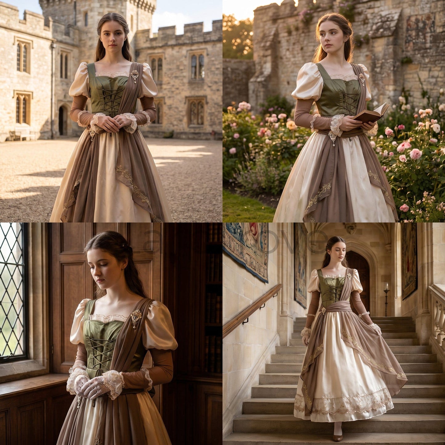 Women's Medieval Renaissance Dress Costume Ball Gown