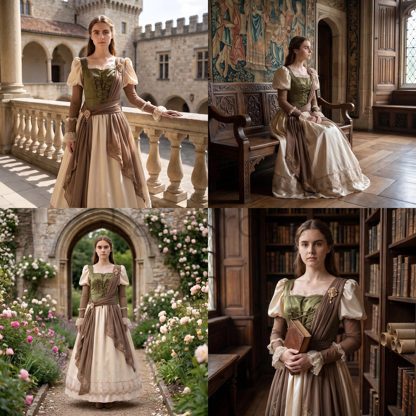 Women's Medieval Renaissance Dress Costume Ball Gown