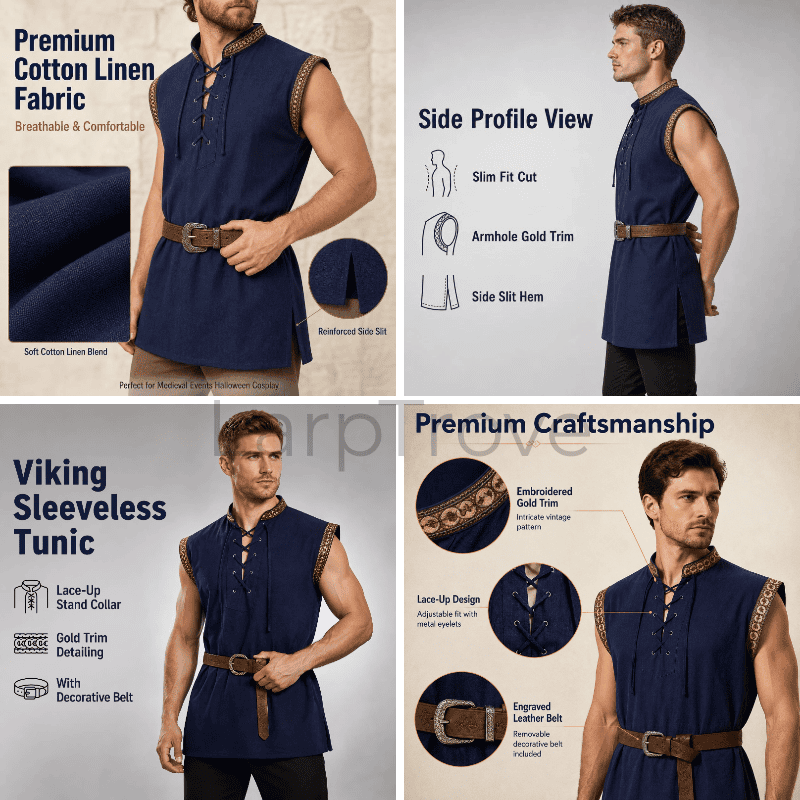 Men's Medieval Tunic Renaissance Costume Top